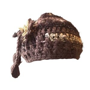 New Platania Women’s Knit Beanie Hat- Multi Color Plums